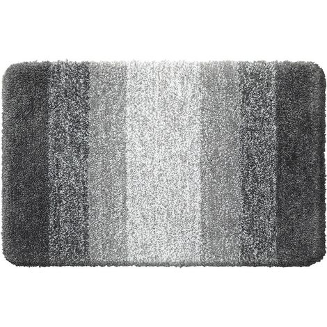 Weiche, langflorige Mikrofaser-Badematte fürs Badezimmer, 40 x 60 cm, rutschfest, super saugfähig, waschbar.