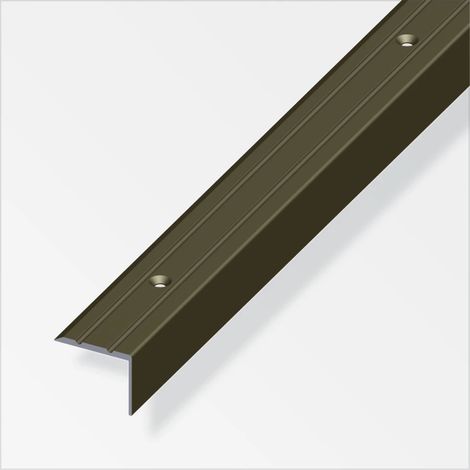 profilo per scala 25x20 alluminio bronzo forato 1 metro.