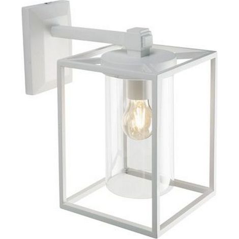 Applique Esterno Contemporanea Domus Alluminio E Termoplastica Bianco 1 Luce E27 (1/5)