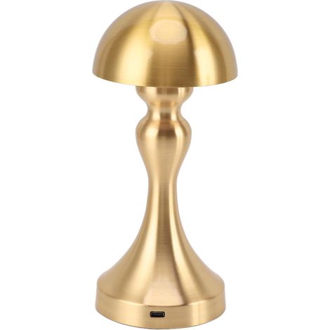 Moderne kabellose LED-Tischleuchte mit 1800-mAh-Akku und Touch-Bedienung, konische Form, tragbar, Gold (1/5)