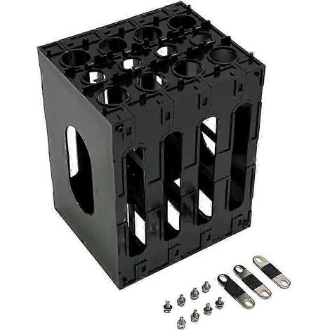 12V 4S Akku-Rahmen kompatibel mit CATL EVE 90Ah 105Ah LiFePO4-Akkuzellen, ABS-PC-Kunststoffhalterung mit Verschlüssen – JXLGV (1/5)