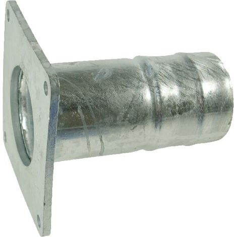 Flangia quadra + 4" portagomma zincata UNIVERSALE 4304000Z