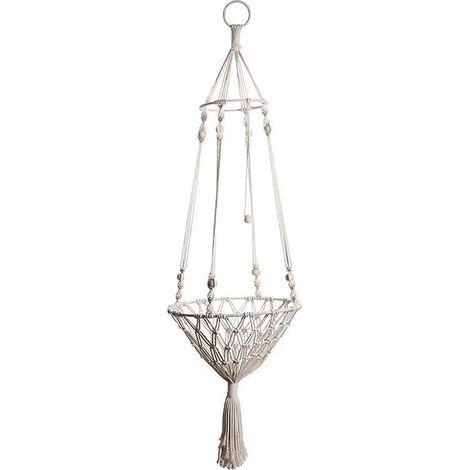 Hamac fenêtre chat – tissé main – anneau décoratif – salon/chambre – blanc – taille unique (1/4)