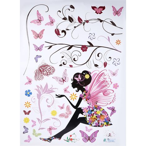 Eosnow Umweltschutz Gesunder kreativer PVC-Wandaufkleber, lange Lebensdauer 50 x 70 cm Schmetterlings-Tapetendekor, zum Dekorieren und für Türen