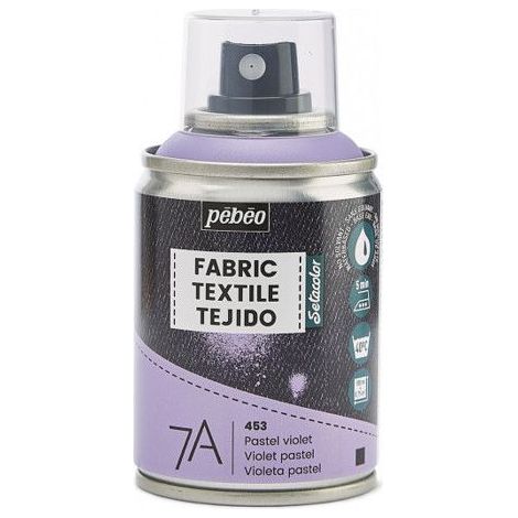 Peinture Textile en Bombe - PEBEO - Violet Pastel - Acrylique - Monocouche - 2 m²