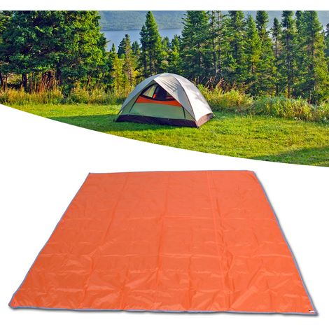 Tapis de sol épais en toile Oxford, tapis de tente en bâche, tapis de camping imperméable, tapis de pique-nique, tapis de jeu, orange, 150 x 210 cm (1/5)