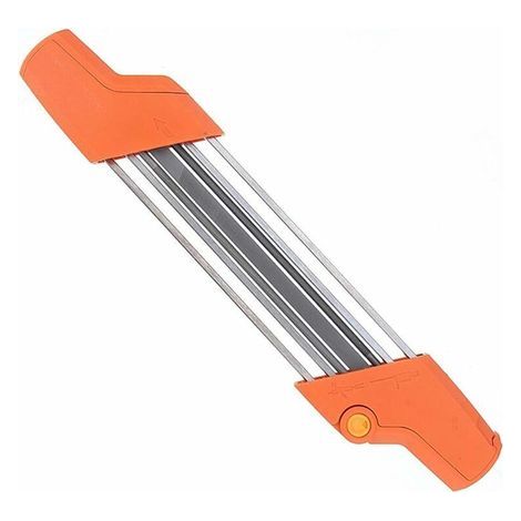 Affûteuse de chaîne de tronçonneuse 2 en 1 Easy File 3/8 "/ 4.0mm, ensemble d'affûtage de dents rapide de pas de scie à chaîne avec poignées, convient à toutes les marques Chiansaw 3/8" Pitch Chian (1/4)