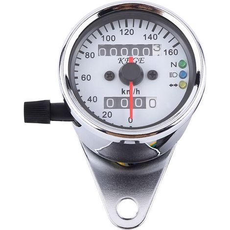 Compteur kilométrique universel pour moto, indicateur de vitesse, signal KM/H, argent (1/4)