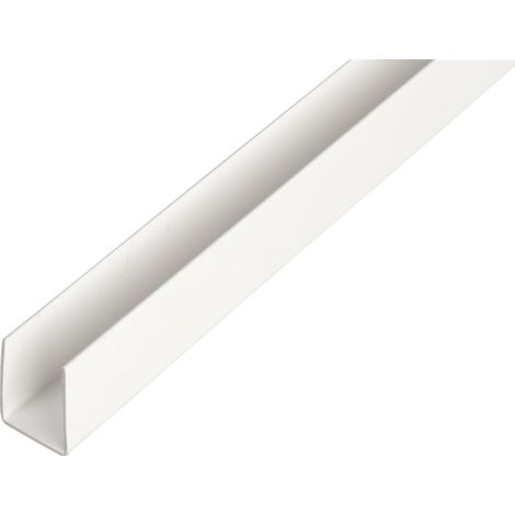 ALBERTS U-Profil, PVC weiß, LxBxHxS 1000 x 12 x 10 x 1 mm (1/3)
