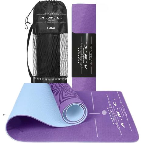 Tappetino Yoga in TPE Ecologico Doppio strato Antiscivolo 180x61 cm con Custodia (1/4)