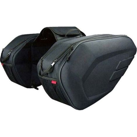 Sacoches latérales de moto pour cyclisme, Organisateur de rangement arrière universel de 36 58L avec couverture imperméable (1/4)