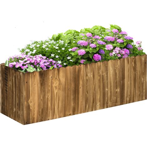 Raised en bois jardinière, jardin vegetable patch, design fonctionnel (1/5)