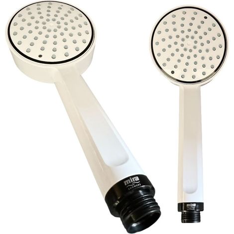 Mira Showers Beat Shower Head Single Spray Shower Head 90mm White Easy Clean (1/5)