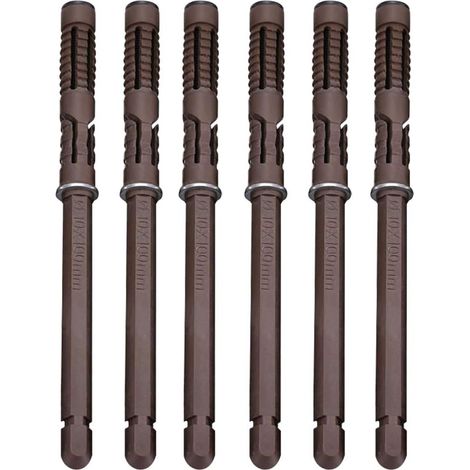 [6 Stück] Unsichtbare Wandhalterung für schwebendes Regal Ø10x100 mm - AquaForge