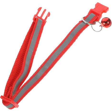 Collar navideño con cascabel para mascotas, color rojo, duradero, paquete de 3 unidades (1/5)