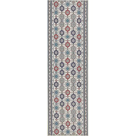 Tappeto runner con motivo orientale 60 x 200 cm Tappeto antiscivolo per pavimenti multicolore Hacilar
