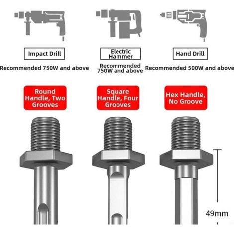 Fendeuse bûches 85 mm acier carbone 3 poignées perceuse électrique, accessoire fendage bois (1/4)