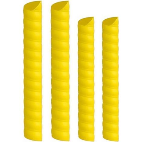 Lot de 4 protège-arbres pour protéger le tronc, manchons de dissuasion pour cerfs et lapins, empêche les dommages causés par l'écorce et la mastication, résistant aux intempéries (jaune) (1/5)