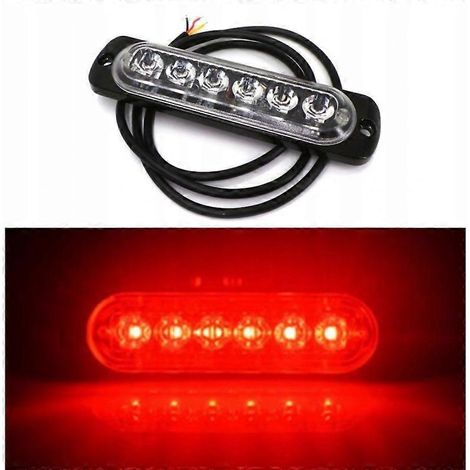 Phare antibrouillard 6 LED 12-18 V, rouge (1/5)