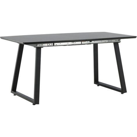 Table à Manger Extensible "Inca" 160-200cm Noir (1/5)