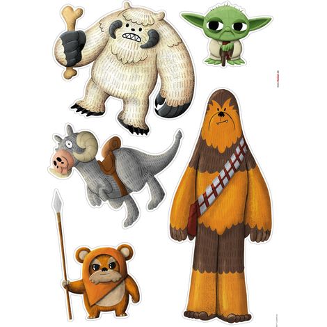 Komar Wandaufkleber - Star Wars friendly Monsters - 70 x 50 cm - selbstklebender Wandsticker (1/2)