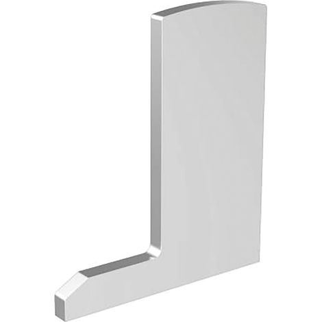 Economy Endkappe Breite 106,5 für Bodenprofil F Eco 0006 - rechts, Aluminium silber eloxiert (1/2)