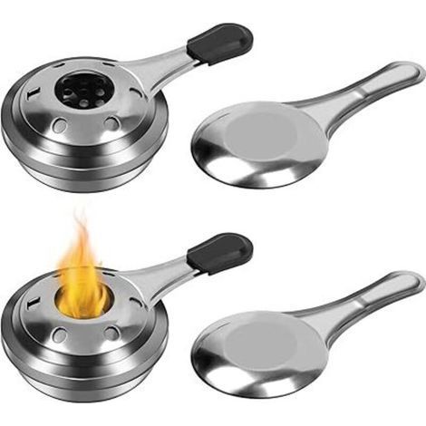 Alcohol Burner, 2Pcs/4Pcs Fondue Alcohol Burner Portable Alcohol Stove for Barbecue, Camping, Hiking, Cooking (1/5)