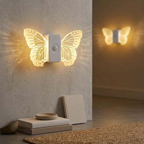 2pcs Veilleuse LED avec Détecteur de Mouvement Rechargeable USB-C (1/5)