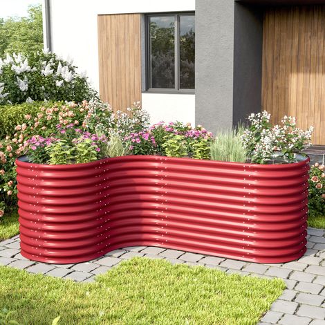 Vitavia Erweiterung "Curve" für Hochbeet "Vita 858", rubin rot, 80 x 86 cm (1/3)