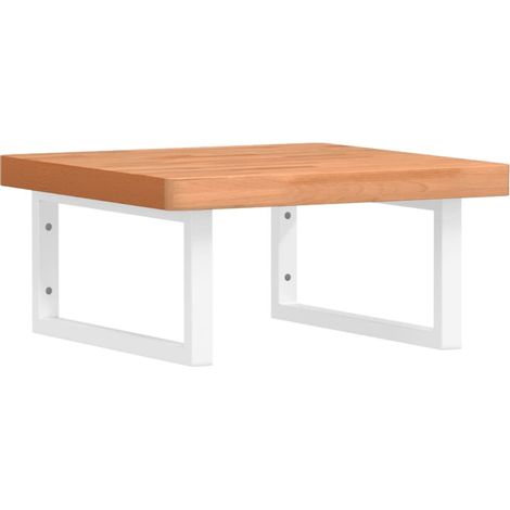 Maison Exclusive - Waschbeckenregal Wandmontage Stahl und Massivh