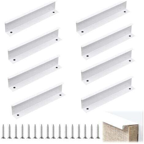 8Pcs Poignée Cuisine Invisible 150mm,Poignée Meuble Cuisine Invisible,Poignée Blanche pour meuble Idéales avec Un Style Epuré et Moderne,pour Placards,Armoires,Tiroirs de Cuisine (1/5)