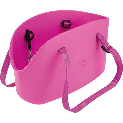 Ferplast WITH-ME Borsa in resina per il trasporto di cani di piccola taglia. Vari colori.. Variante  - Misure: 21.5 x 43.5 x h 25 cm - Fucsia