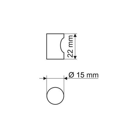 Bouton GL02, aluminium naturel
