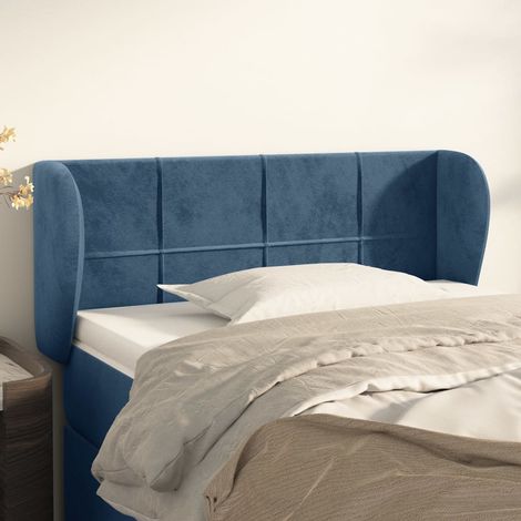Cabecero de terciopelo azul oscuro 83x23x78/88 cm vidaXL (1/5)