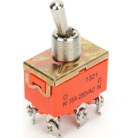 10 Stück Mini-Kippschalter E TEN1321 AC 250V 15A 6-polig EIN EIN 2-Positionen-Kippschalter (1/5)