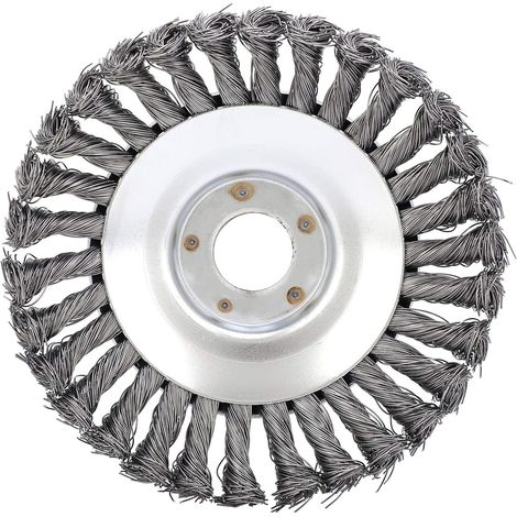 Rueda desbrozadora de 6 pulgadas, cabezal de cortacésped, rueda desbrozadora en forma de copa hecha de alambre de acero, accesorio resistente a la corrosión para desbrozadoras. (1/5)
