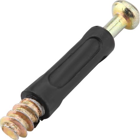 Connecteur trois-en-un pour le montage/démontage de meubles en panneaux, accessoires de fixation pour armoires et placards, tige de connexion filetée, 25 jeux (1/5)