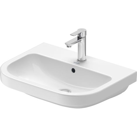 Duravit D-Code Waschtisch, mit Hahnloch und Überlauf, 600 × 460 × (1/5)