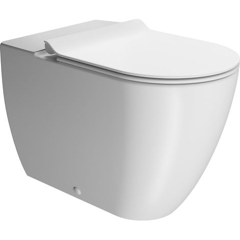 PURA WC combiné, siphon en S/siphon en P, Swirlflush, 36x63cm, blanc double mat (1/2)