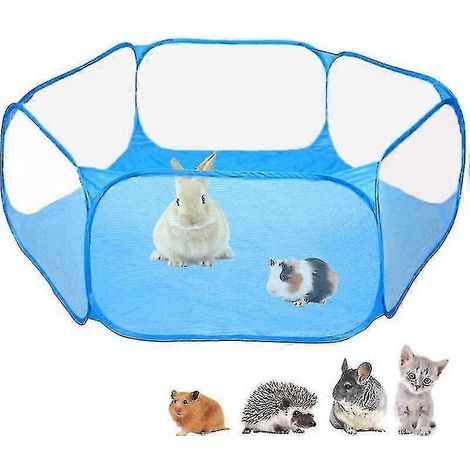 Guinea Pig Cage Rabbit Cage , Pet Play Yard Fence Portable Tentblue (1/3)