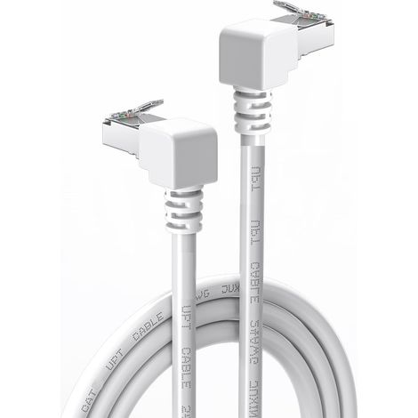 Cable de red UTP CAT5E 2x 90 grados 2 M Blanco (1/5)