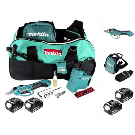 Tijeras para podar Makita DUP 361 M a batería, 36 V (2x 18 V) + 2 baterías de 4,0 Ah + bolsa - sin cargador (1/5)