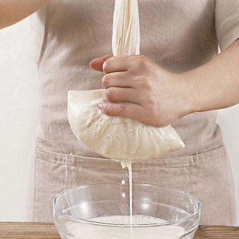 Sacs à lait végétal en étamine de coton, sacs passoires réutilisables pour la cuisine, compatibles avec le thé et le yaourt.-15 x 20cm (1/5)