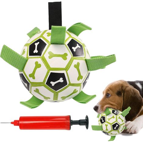 Soccer Ball Dog Toy,Dog Herding Ball with Nylon Straps Pet Yard