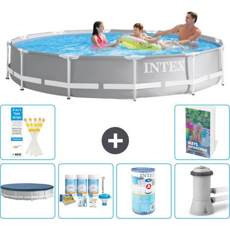 Prism Frame Pool Rund - 366x76 cm - 7-teilig S34