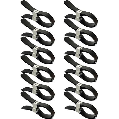 Poolabdeckungsclips 12 Stück kratzfeste Edelstahl-Befestigungen – Windschutz-Clip – für Garten, Strand, Rasen, Terrasse, Möbel, Winter