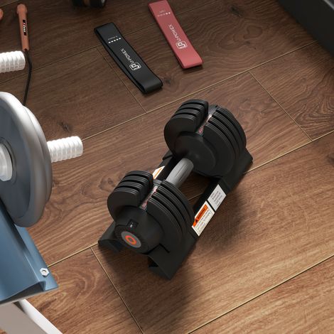 Manubrio regolabile, pesi 3,5 kg, 6 kg, 8 kg, 10 kg, con piattaforma e impugnatura antiscivolo, attrezzo fitness per casa, nero