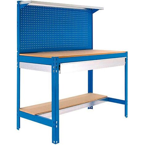 simonrack Modell Arblue und Holz Robuster Arbeitstisch