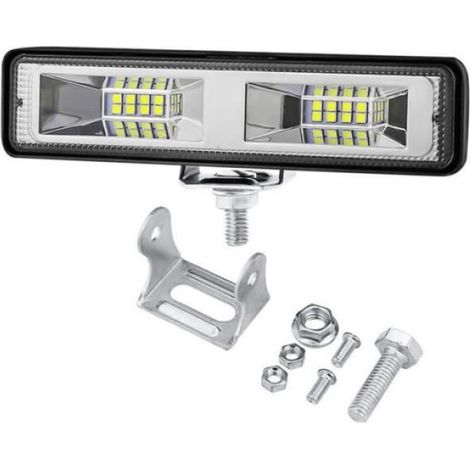 lumière de voiture blanche - Barre de phare LED 48W 12 24V, feu de travail universel pour voiture, moto, cami (1/4)