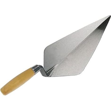 Maurerkelle – Klinge aus Kohlenstoffstahl – Ergonomischer Holzgriff – Für Maurer- und Putzarbeiten – Natur – 25,4 cm